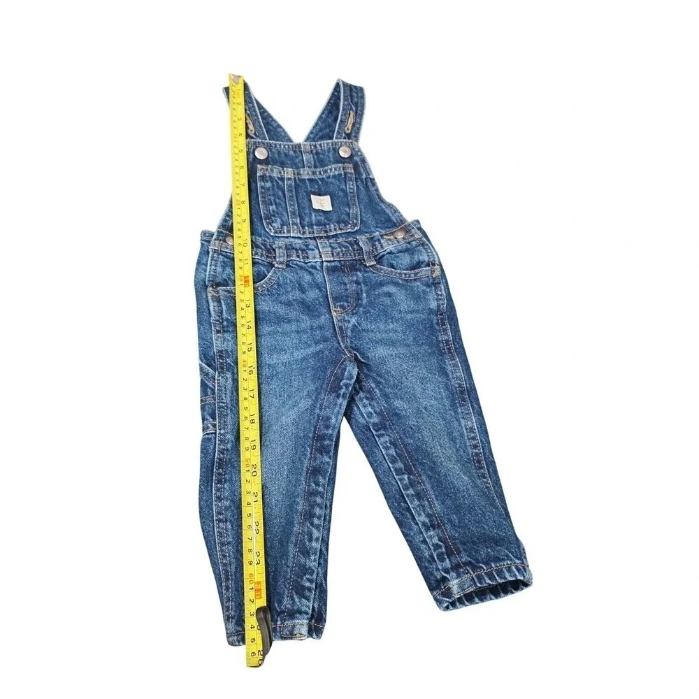 Old Navy Kids Denim Workwear Overalls Size 18-24 Months Blue Cotton‎ Adjustable